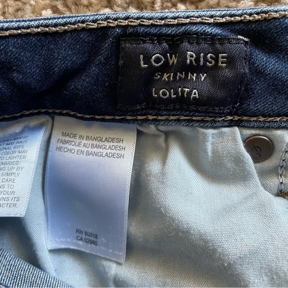 Lucky Brand Low Rise Skinny Lolita Jeans Women’s 8 (30x28) Blue Med Wash Stretch - Picture 13 of 14